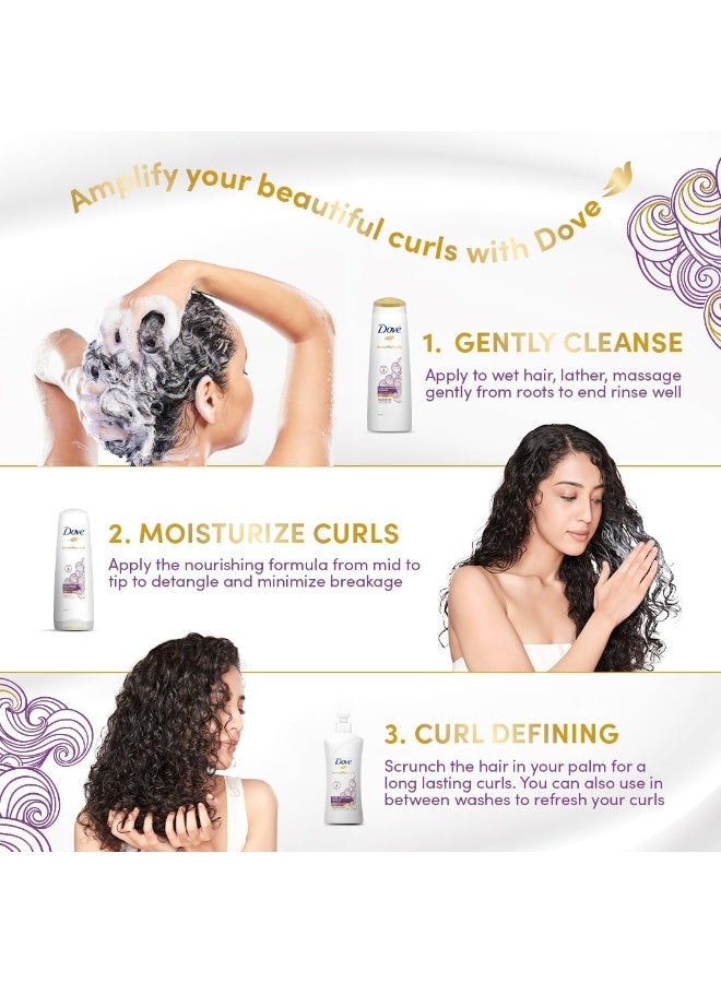 Dove Beautiful Curls Conditioner, Silicon Free, Infused With Aloe Vera & Jojoba Oil, To Moisture, Detangle And Hydrate Your Curls 350Ml - Image 4